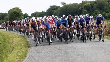 Wielka kraksa podczas Tour de France. Zawodnik uderzył w tablicę trzymaną przez fankę