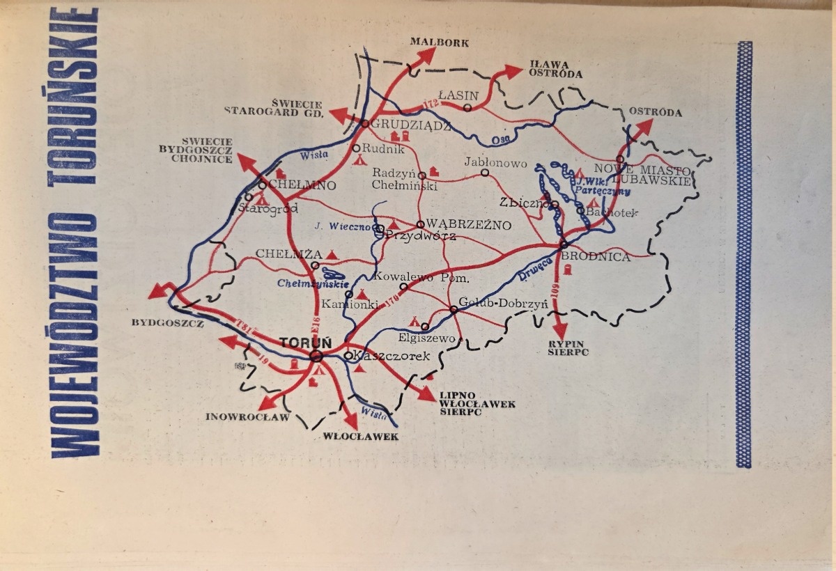 Przewodnik turystyczny po województwie toruńskim z lat 80. XX wieku