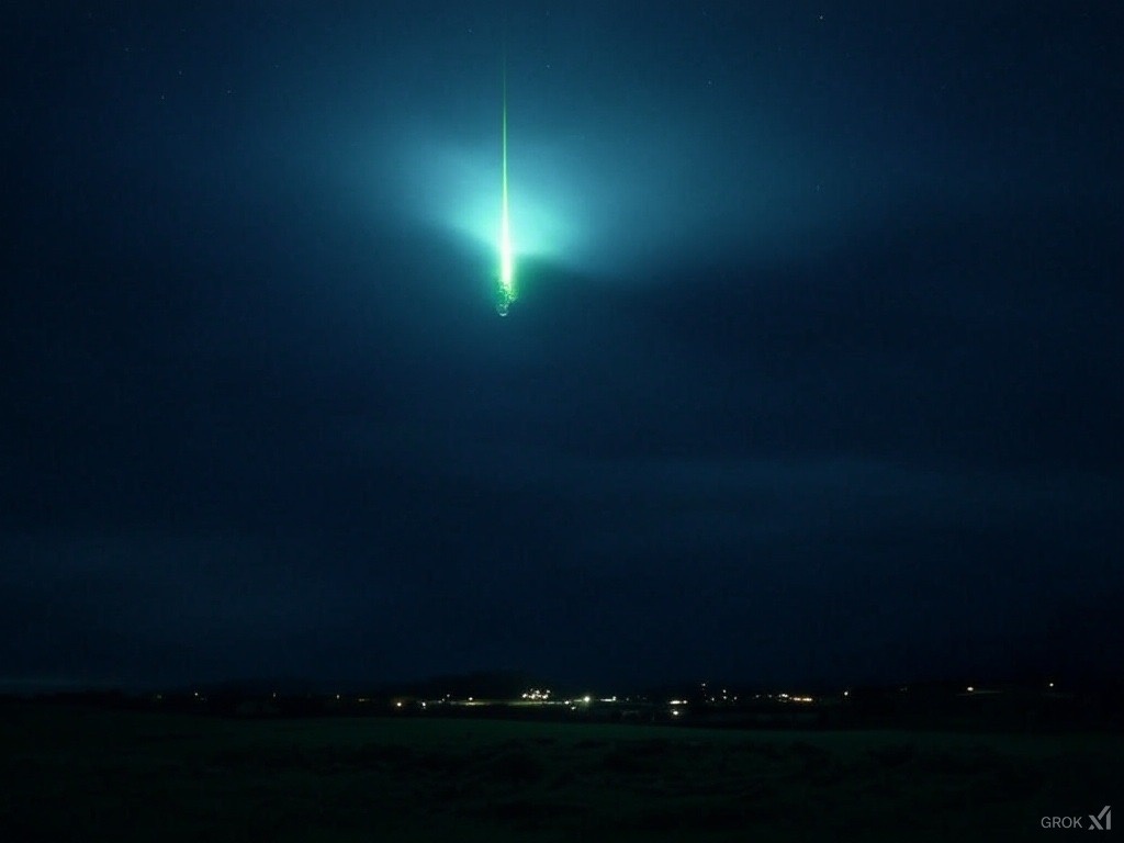 Bolid widoczny nad wschodnią częścią Polski