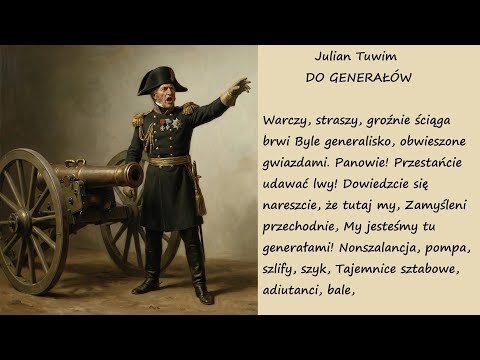 Do Generałów Julian Tuwim Poezje Wiersze