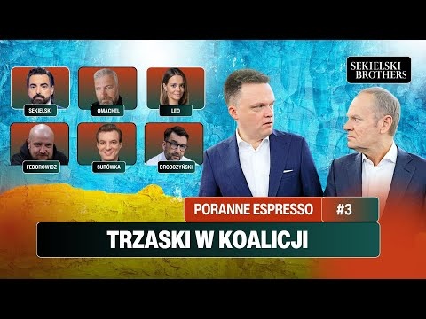 Poranne espresso, zapraszają Tomasz Sekielski i Radosław Omachel