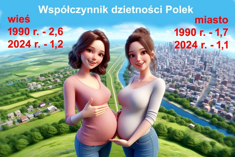 Polska wieś wymiera najszybciej w Europie. Rekordowy spadek dzietności musi się odbić na gospodarce