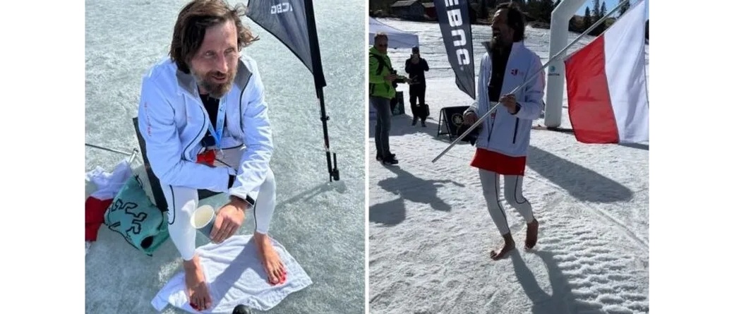 Polak rekordzistą Guinnessa. Przebiegł maraton boso po lodzie!