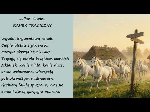 Ranek Tragiczny Julian Tuwim Poezje Wiersze | Poezja Dla Duszy