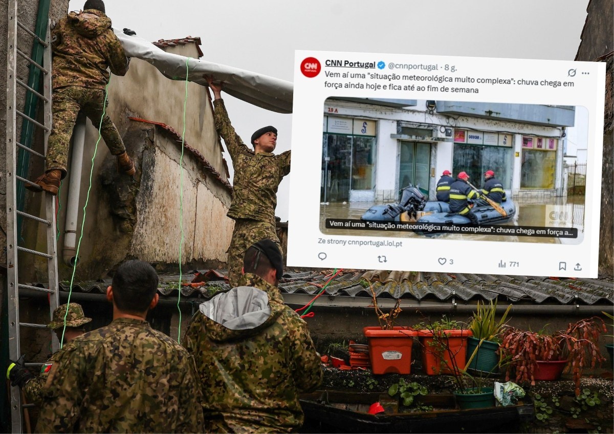 Portugalia pod wodą. Setki nieprzejezdnych dróg, 100 tys. domów bez prądu