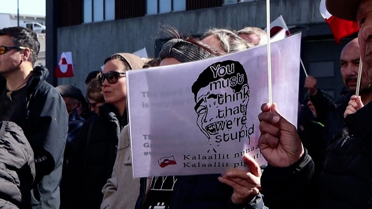 Wideo. „Nie jesteśmy na sprzedaż”: Protest Grenlandczyków przeciw większej obecności USA w Nuuk