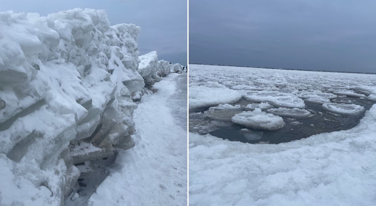 Zimowe tsunami w Polsce. Kraina lodu powstała nad Bałtykiem