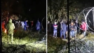 Cudzoziemcy próbowali forsować granicę. SG opublikowała nagranie