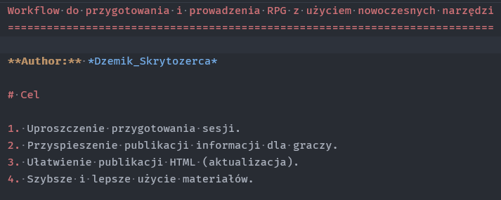 Workflow do przygotowania i prowadzenia RPG z użyciem nowoczesnych narzędzi