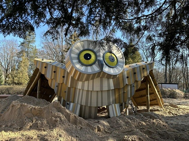 Wielka sowa w Parku Planty – plac zabaw w Białymstoku zyskuje nowe oblicze