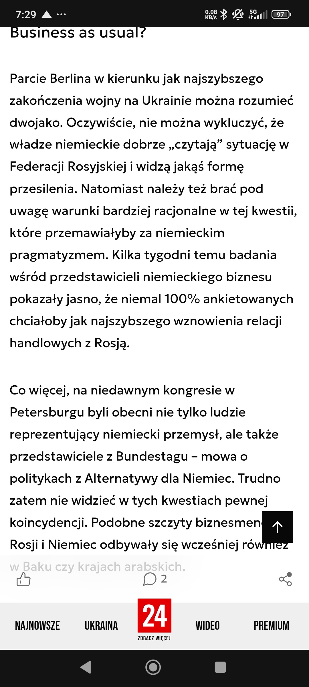 Niemcy zapowiadają rozmowy pokojowe z Rosją