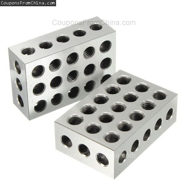 Machifit 2pcs 25x50x75mm Blocks 23 Holes Parallel Clamping Block za $25.97