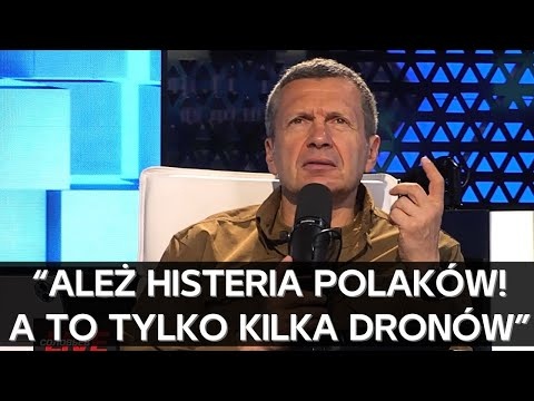 Rosyjski propagandysta wyśmiewa Polaków, kpiąc z polskiej reakcji na drony