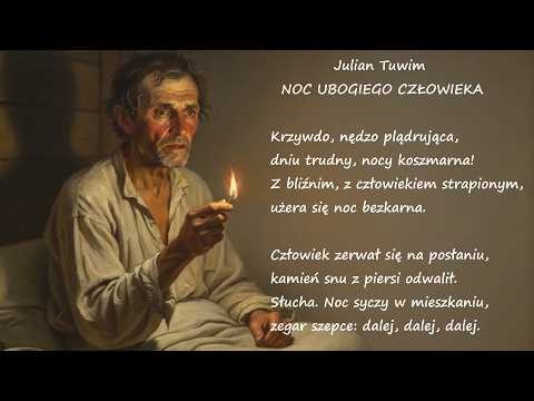 Noc Ubogiego Człowieka Julian Tuwim Poezje Wiersze | Poezja Dla Duszy