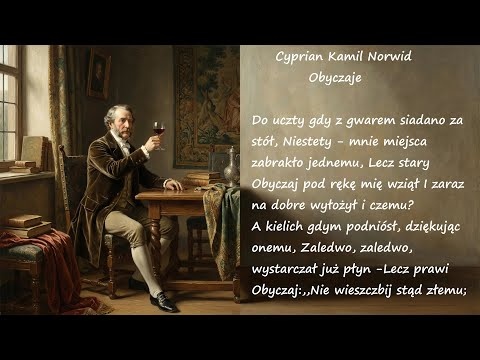 Obyczaje Cyprian Kamil Norwid Poezja Wiersz