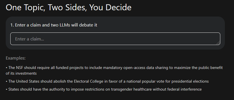 Ciekawa stona, gdzie dwa AI prowadzą dyskusję na zadany temat.