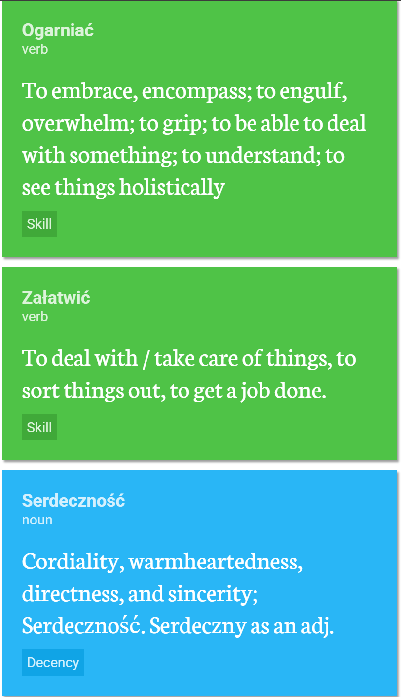 Positive Lexicography