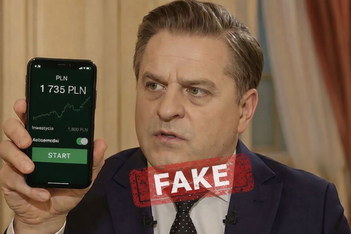 Uwaga scam inwestycyjny z fejkowym wywiadem Rymanowskiego z Nawrockim