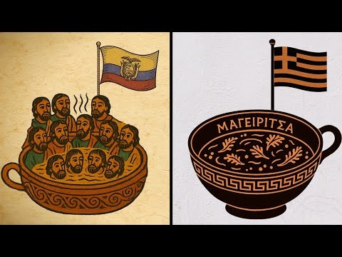 Zupa z 12 apostołów i greckie, cytrynowe flaczki