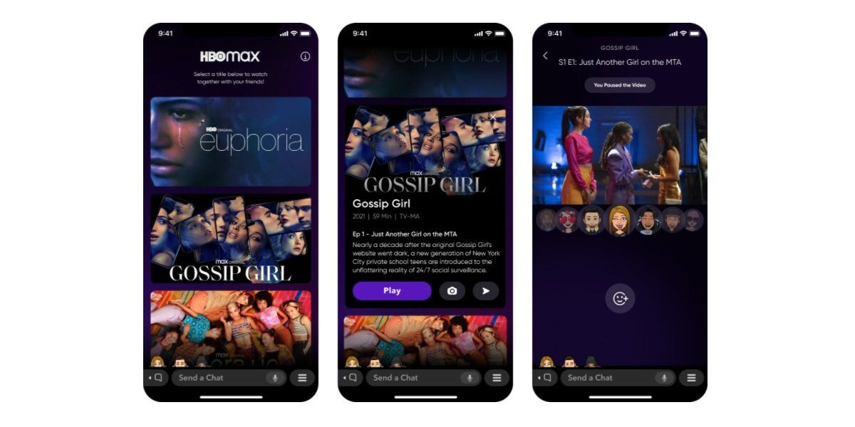 HBO Max umożliwi wspólne oglądanie seriali za pośrednictwem Snapchata