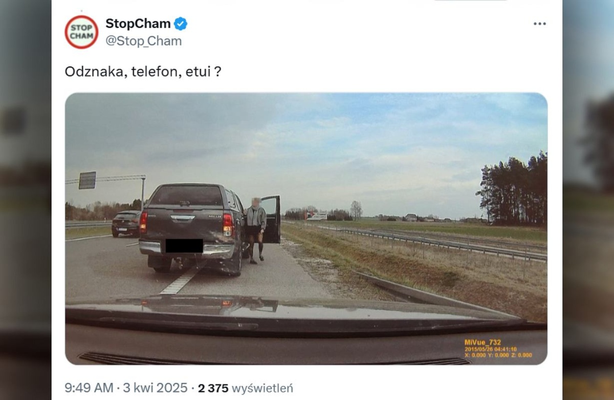Co się stało na S7? Do sieci trafiło nagranie, policjantka ma kłopoty
