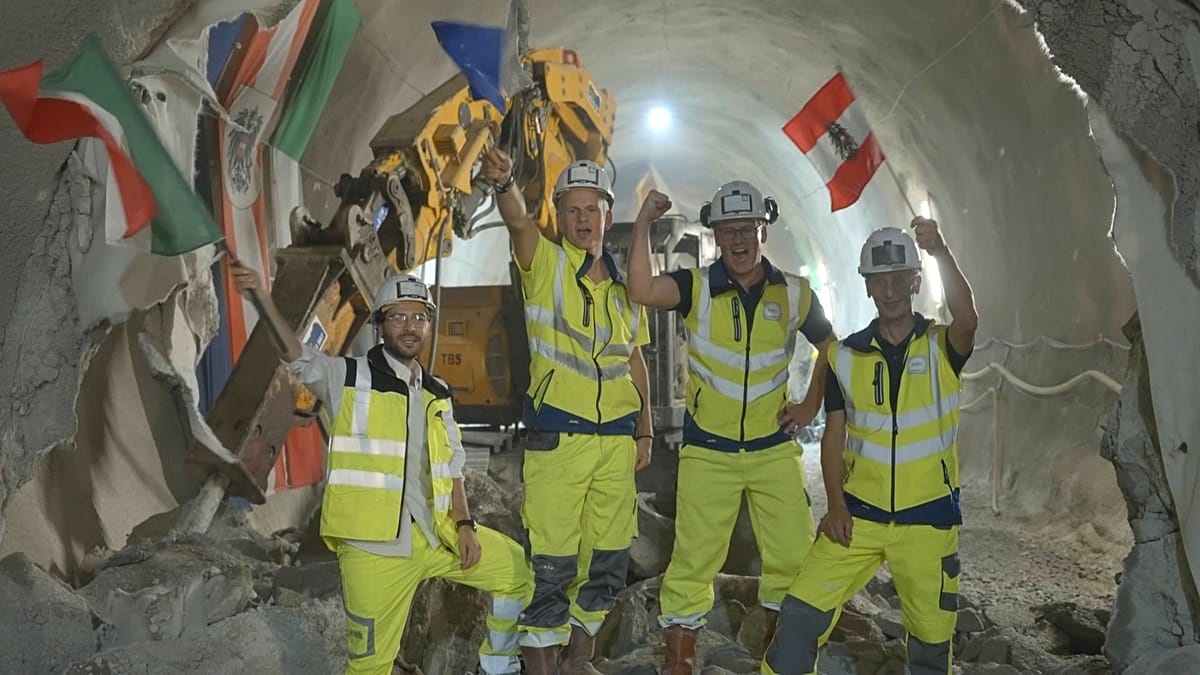 Rekord świata ustanowiony w Europie: pod Alpami powstaje najdłuższy na świecie tunel kolejowy