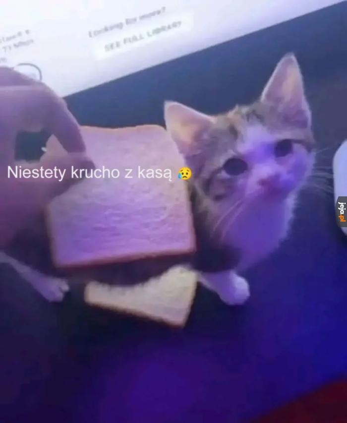 Brak powietrza związany z brakiem przynależności społecznej i pieniędzy, rozwiązuj chlebkiem