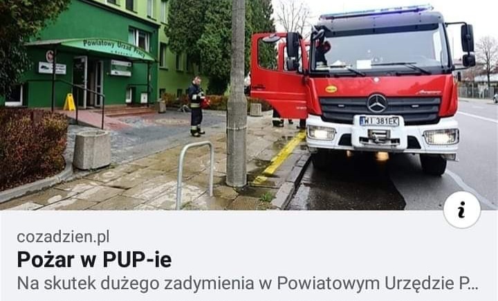 Pożar w PUPie