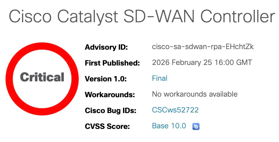 CISA wytyczne dotyczące trwającego globalnego wykorzystywania systemów Cisco SD-WAN