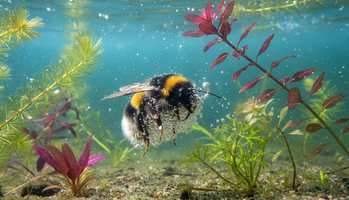 Królowe trzmiela potrafią oddychać pod wodą i przetrwać tydzień bez powietrza