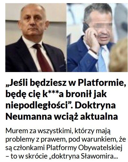Afery toczą PO, swoich bronią jak niepodległości. Tam dalej obowiązuje „doktryna Neumanna”