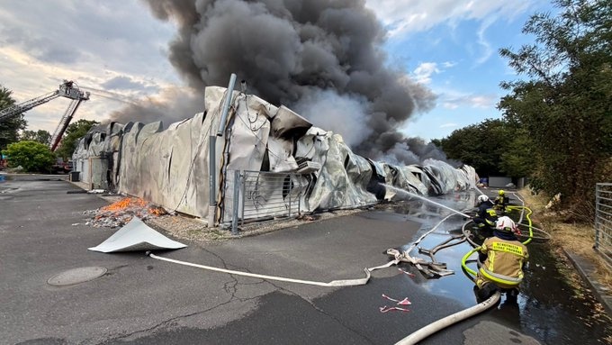 Pożar hurtowni w Kędzierzynie-Koźlu