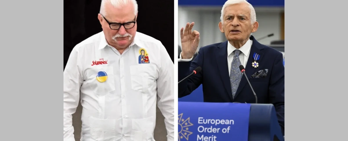 Jerzy Buzek i Lech Wałęsa odebrali w PE pierwszy Europejski Order Zasługi