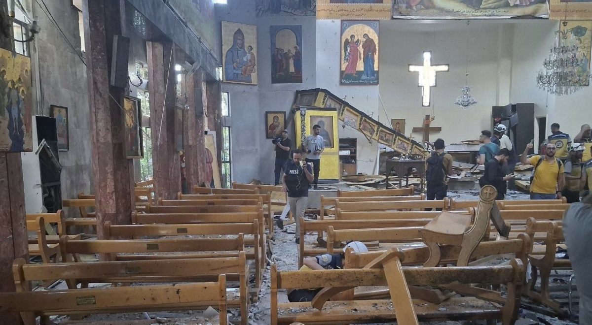 Zamach w stolicy Syrii, terrorysta wysadził się w kościele. Rząd wini ISIS