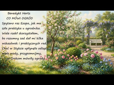 Co Mówi Ogród Benedykt Hertz Poezja Wiersz