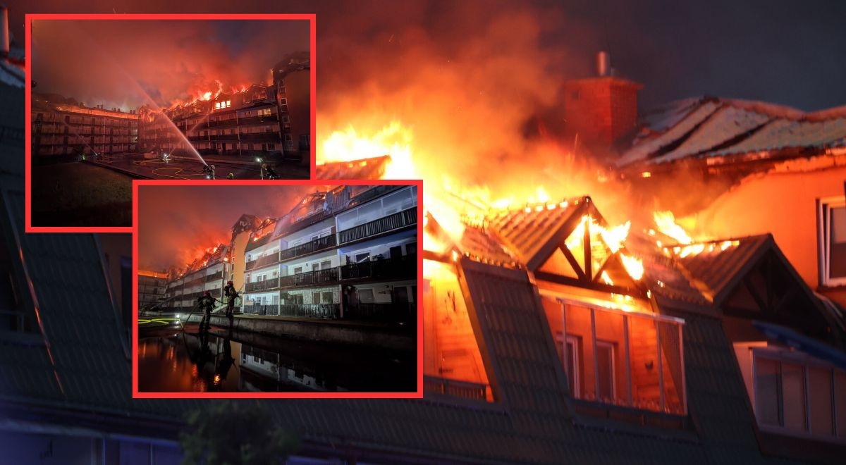 Pożar w Ząbkach. Płoną budynki w Warszawie. Do sieci trafiły dramatyczne nagrania