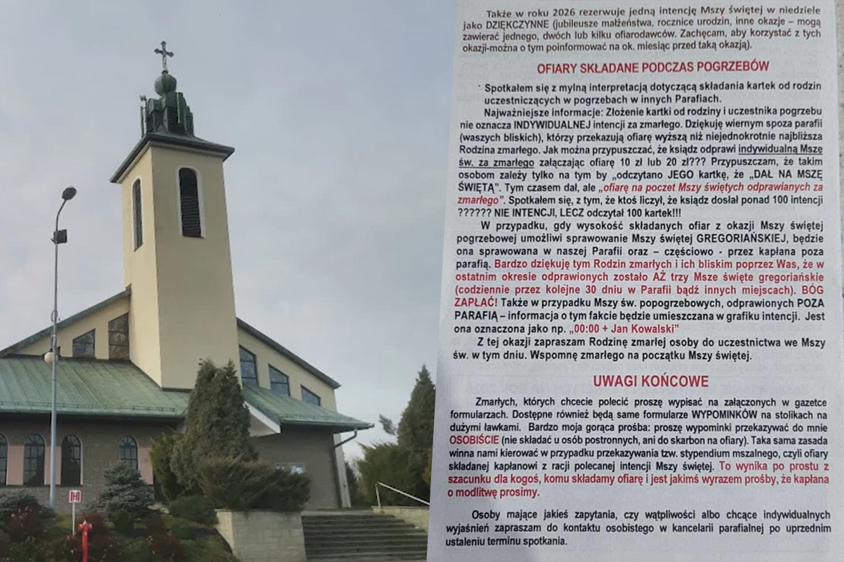 Proboszcz rozlicza mieszkańców z datków. Jak można dać 10 zł? Malec - wrzuc.info