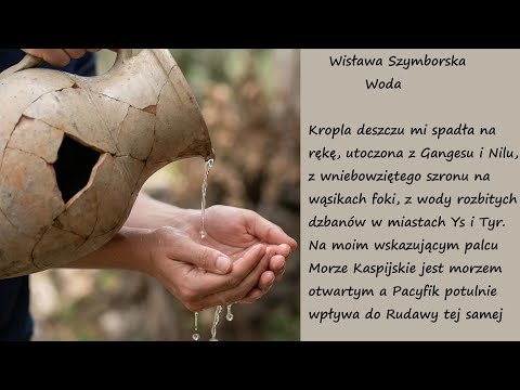 Woda Wisława Szymborska Poezje Wiersze