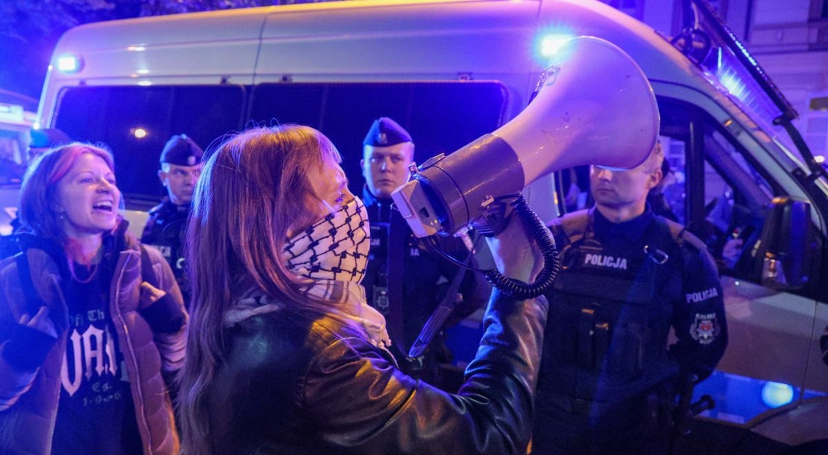 Propalestyńska demonstracja w Warszawie. Są zatrzymania