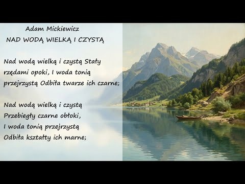 Nad Wodą Wielką i Czystą Adam Mickiewicz Poezja Wiersz