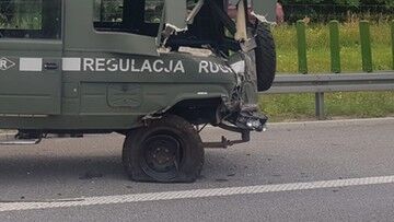 Zielona Góra. Bus uderzył w wojskowe auto terenowe. Wiózł dzieci, 12-latka ciężko ranna