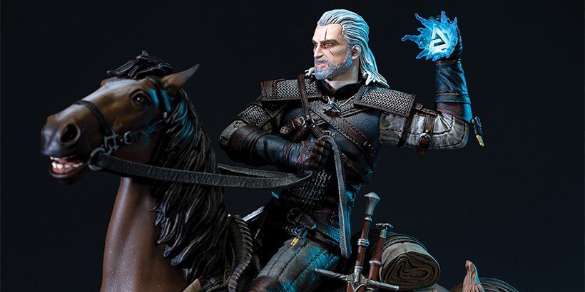 Wiedźmin 3: Dziki Gon - Geralt i Płotka jak wyjęci z gry! Zobacz świetną figurkę
