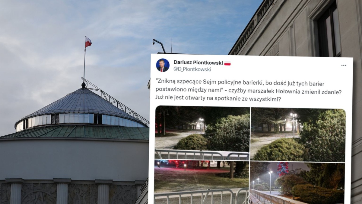 Przed Sejm wróciły barierki. "Marszałek zmienił zdanie?". Rzeczniczka Hołowni wyjaśnia