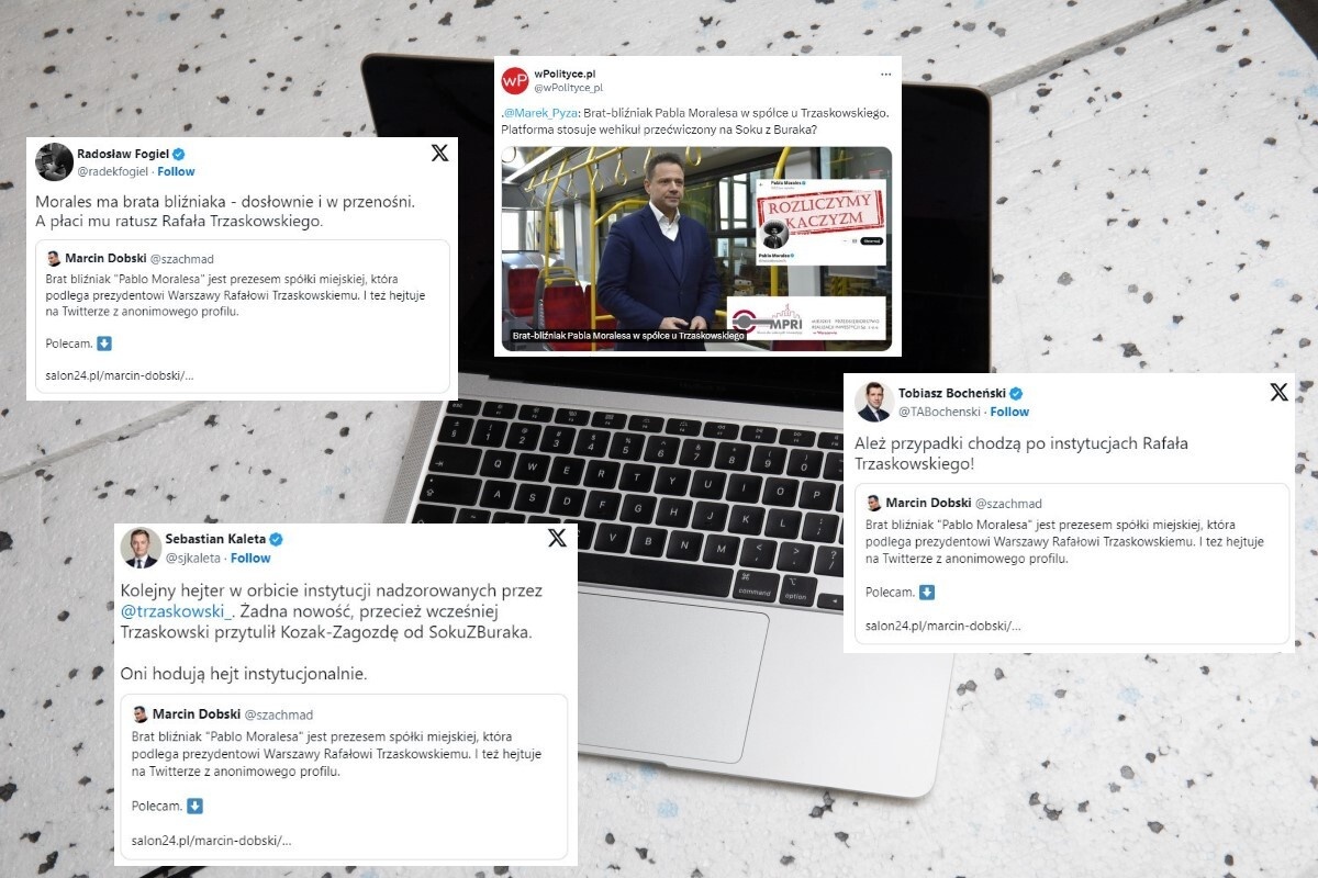 Brat „Pablo Moralesa” hejtuje senator Lewicy. „Płaci mu ratusz Rafała Trzaskowskiego”