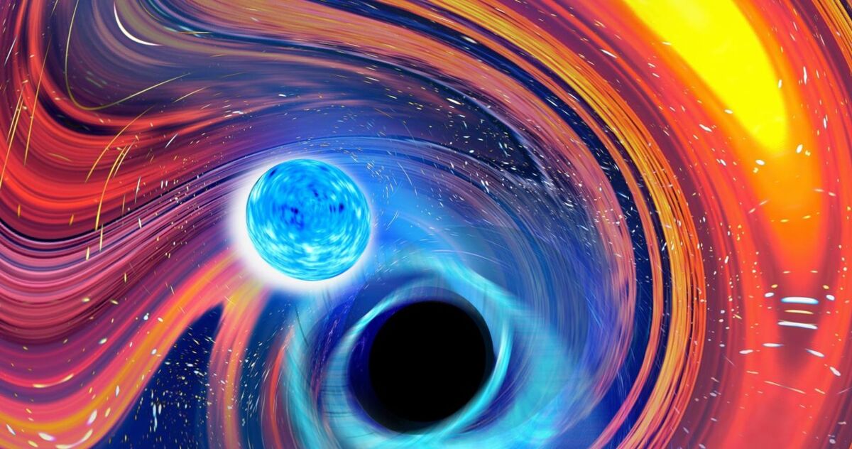 Czarna dziura połykająca gwiazdę neutronową. Pierwsza taka obserwacja