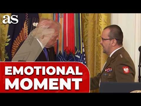 Trump INVITES Polish soldier to stage for EMOTIONAL Medal of Honor TRIBUTE