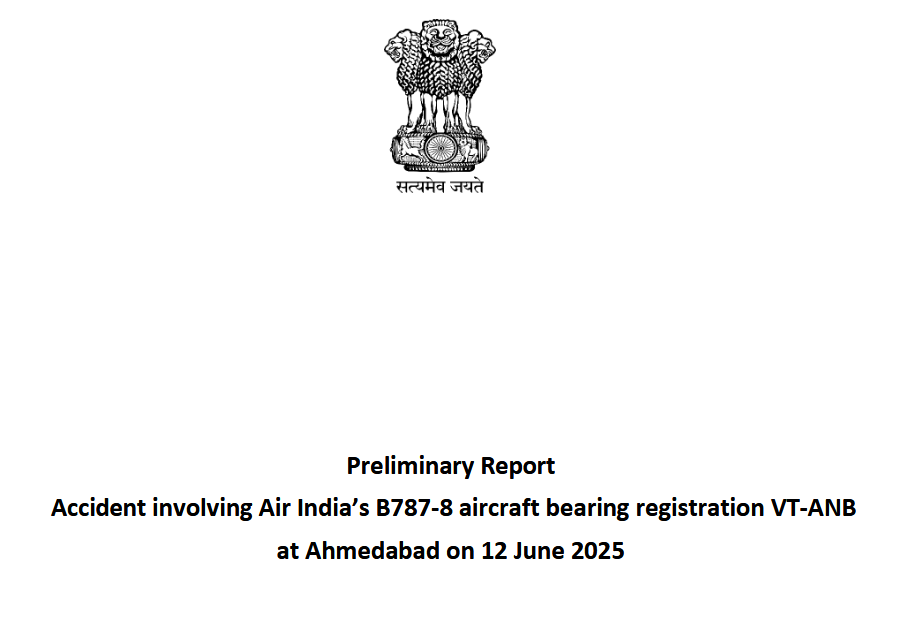 Wstępny raport - wypadek lotu Air India AI171 był spowodowany wyłączeniem obu silników krótko po starcie samolotu.