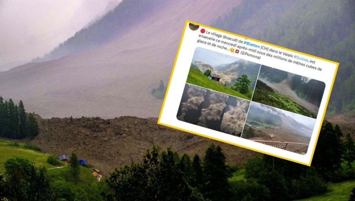 Lodowiec runął na wioskę