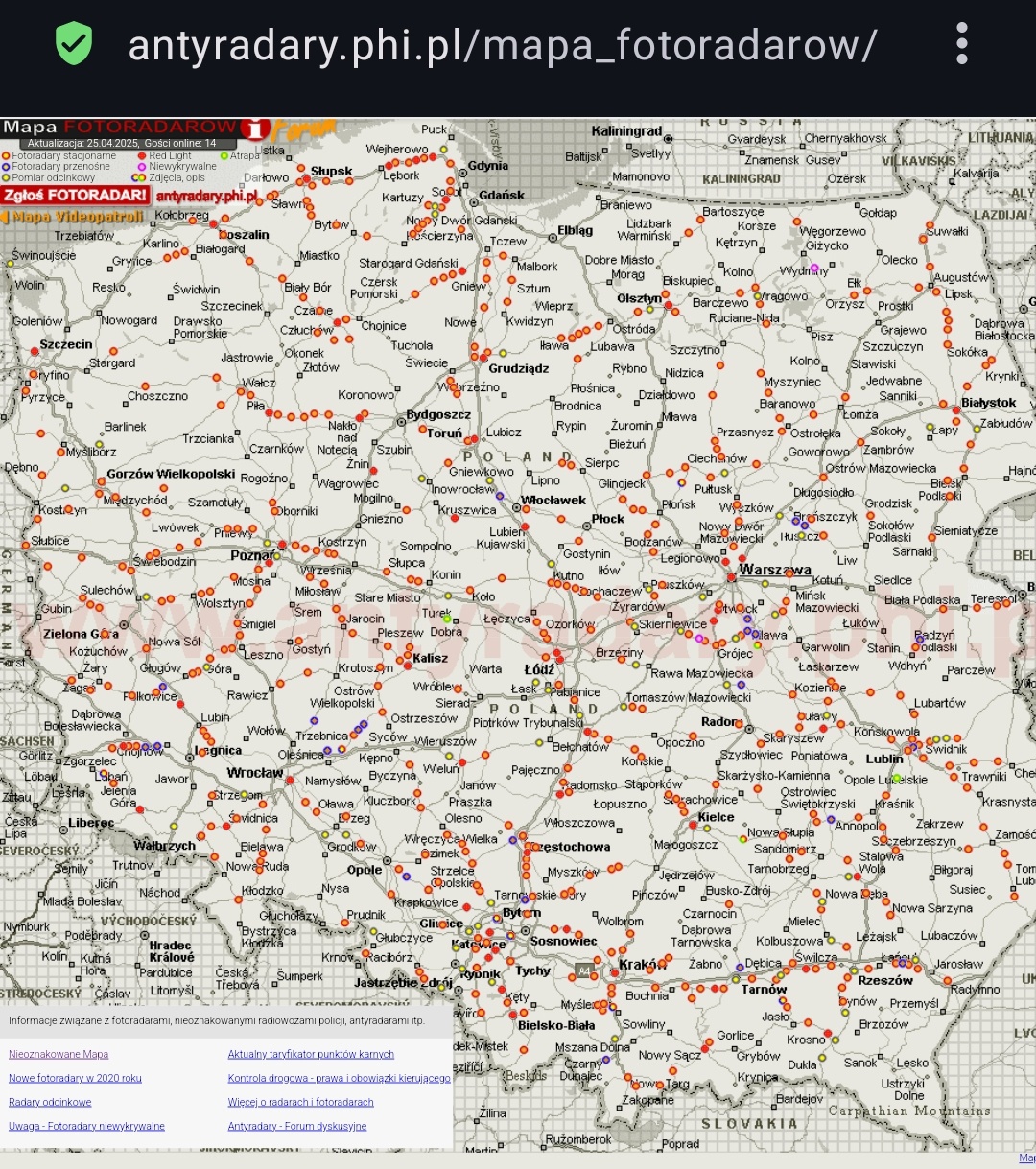 POLSKA Mapa FOTORADARÓW dla każdego!