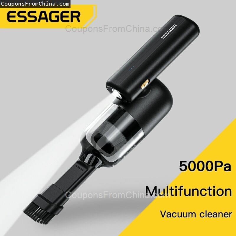 Essager Portable Vacuum Cleaner 5000Pa za $17.89
